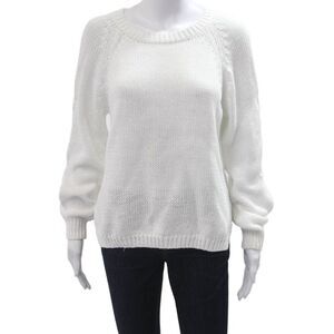 360 Sweater Unisex Pullover Sweater White Crew Neck 100% Cotton Size M